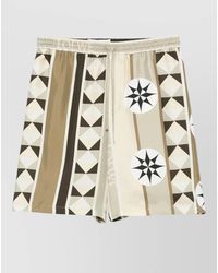Loewe - Printed Silk Shorts - Lyst