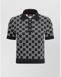 Gucci - Reversible Gg Wool Jacquard Polo Shirt - Lyst