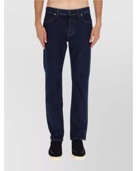 Stone Island - Five-Pocket Trousers With Belt Loops And Contrast Stitching - Lyst