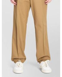 Moncler - Straight Leg Drawstring Cotton Blend Trousers - Lyst