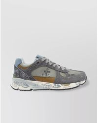 Premiata - Low Top Leather And Suede Sneakers - Lyst