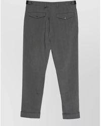 Dries Van Noten - Philip Linen Trousers Belt Loops Cuffed Hem - Lyst