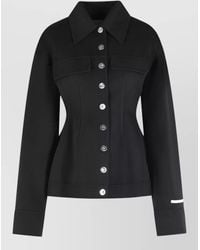 Sportmax - Arena Virgin Wool Tailored Jacket Long Sleeves - Lyst