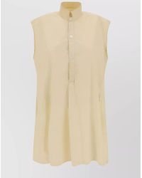 Quira - Oversize Cotton Shirt Mandarin Collar - Lyst