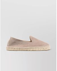 Manebí - Round-Toe Suede Espadrilles With Braided Raffia Sole - Lyst