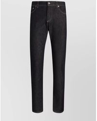 Dolce & Gabbana - Trousers With Belt Loops And Contrast Stitching - Lyst