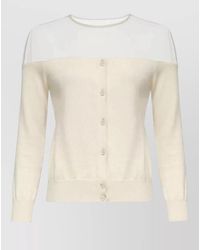 MM6 by Maison Margiela - Cotton Off-Shoulder Cardigan - Lyst