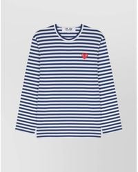 Comme des Garçons - Striped Cotton Long-Sleeve T-Shirt - Lyst