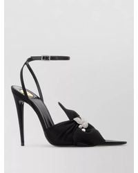Saint Laurent - Silk Crepe Sandals - Lyst