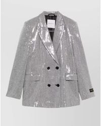 ERMANNO FIRENZE - Tailored Blazer Wide Leg Trousers Houndstooth Sequins - Lyst