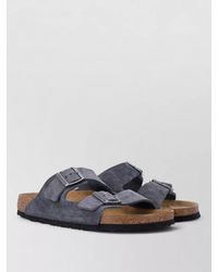 Birkenstock - Arizona Suede Open Toe Slide Sandal - Lyst