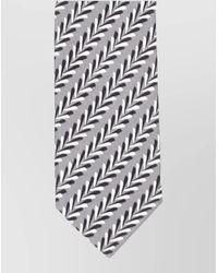 Prada - Silk Embroidered Checked Tie - Lyst