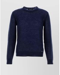 DSquared² - Mohair Blend Crew Neck Long Sleeve Sweater - Lyst
