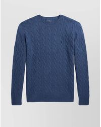 Polo Ralph Lauren - Cable-Knit Wool-Cashmere Crewneck Jumper - Lyst