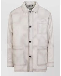 Kiton - Lamb Leather Jacket - Lyst