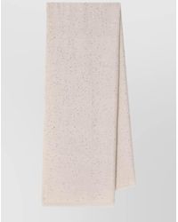 Brunello Cucinelli - Rustic Cashmere Scarf With Frayed Edges And Sequin Embellishments - Lyst