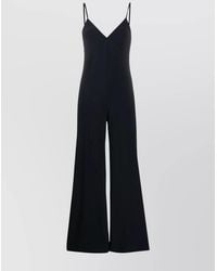 Norma Kamali - Backless V-Neck Wide-Leg Jumpsuit - Lyst