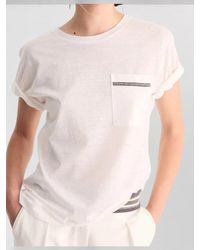 Biancalancia - Short Sleeve T-Shirt Pocket Detail Rolled Cuffs - Lyst