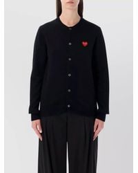 COMME DES GARÇONS PLAY - Wool Crystal-Embellished Cardigan - Lyst