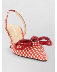 Mach & Mach - Cotton Double Bow Slingback Pumps - Lyst