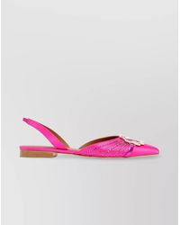 Malone Souliers - Satin Crystal-Embellished Flats - Lyst