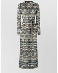 Missoni - Zigzag Belted Longline Cardigan - Lyst