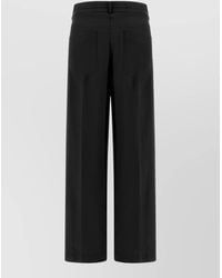Nude - Viscose Pants Wide Leg Belt Loops - Lyst