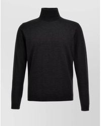 Roberto Collina - Merino Turtleneck Sweater With Ribbed Cuffs And Hem - Lyst