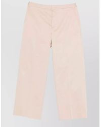 Cellar Door - Angel Cotton Trousers Pressed Crease Wide Leg - Lyst