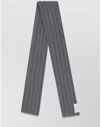 Brunello Cucinelli - Cashmere Scarf With Ribbed Design And Lightweight - Lyst