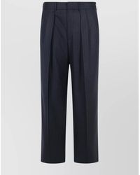 Tom Ford - Wool Trousers With Pleated Front And Pinstripe Pattern - Lyst