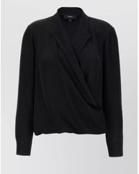 Theory - 'Pk Label Wrap' Blouse - Lyst