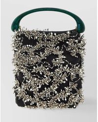 Dries Van Noten - Beaded Strap Handbag With Embellished Top Handle - Lyst