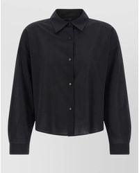 Xacus - Heather Shirt Collared Neck Cuffed Long Sleeves - Lyst