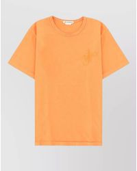 JW Anderson - Short Sleeve Round Neck Cotton T Shirt - Lyst