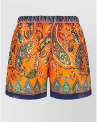 Etro - Ramie Shorts - Lyst