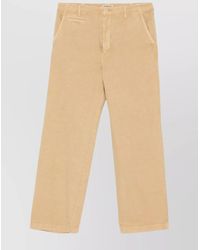AURALEE - Straight Cut Cotton Trousers With Pockets - Lyst