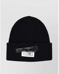 MM6 by Maison Martin Margiela - Folded Brim Ribbed Texture Hat - Lyst