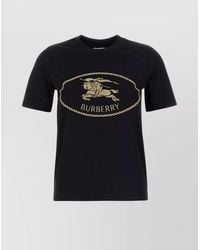 Burberry - Cotton Ribbed Slim-Fit Short-Sleeve T-Shirt - Lyst
