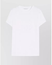 Max Mara - Crew Neck Cotton T-Shirt - Lyst