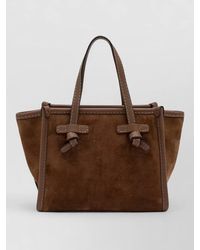 Gianni Chiarini - Marcella Suede Shoulder Bag Double Handles - Lyst