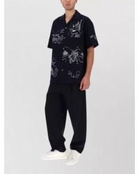 Drole de Monsieur - Embroidered Shirt Short Sleeves Relaxed Fit Graphic - Lyst