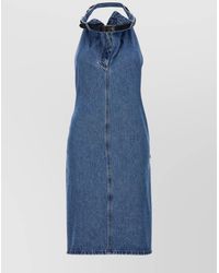 Coperni - Halterneck Cotton Midi Dress - Lyst