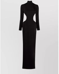 Monot - Cutout High-Neck Long-Sleeve Maxi Dress - Lyst