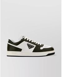 Prada - Leather Two-Tone Low-Top Sneakers - Lyst