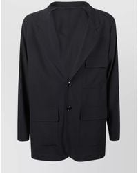 Giorgio Armani - Tailored Blazer With Notched Lapel And Pockets - Lyst