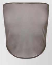 Lemaire - Sheer Long Sleeve Ruched Fitted Top - Lyst