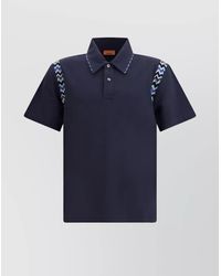 Missoni - Chevron Pattern Polo Shirt With Zigzag Accents - Lyst