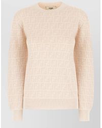 Fendi - Wool Sweater Crew Neck Long Sleeves - Lyst