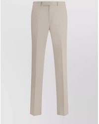 ZEGNA - Tailored Cigarette Cut Suit Trousers - Lyst